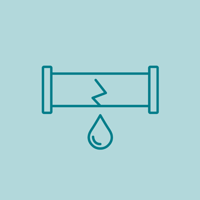 Leaking pipe icon