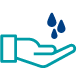 icon showing hand holding water